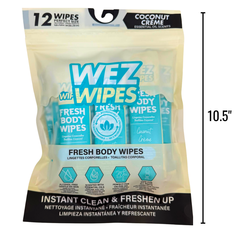 Wholesale Coconut Crème Body Wipes 12 Pack ($0.38 Each)