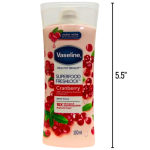 Wholesale Vaseline Lotion Cranberry (100ml / 3.4 fl oz)