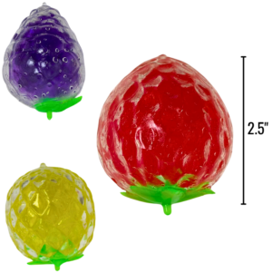 Wholesale Sensory Squishy Toy Assorted Fruits 2.5"