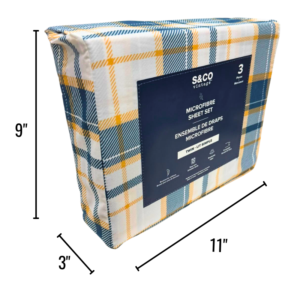 Wholesale Twin Sheet Set 3 Piece Blue Plaid