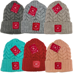 Wholesale Ladies Cable Knit Beanie – Assorted Colours