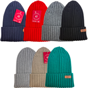 Wholesale Adult Ribbed Toque – Assorted Colours