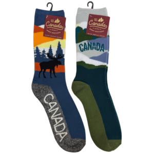 Wholesale Adult Thermal Socks – Canada Themed Assorted Patterns (Size 10–13)