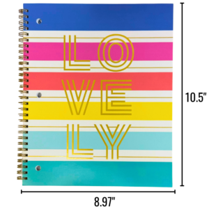 Wholesale "Lovely" Notebook, Coil Bound (10.5x8.97in / 26.7x22.8cm)