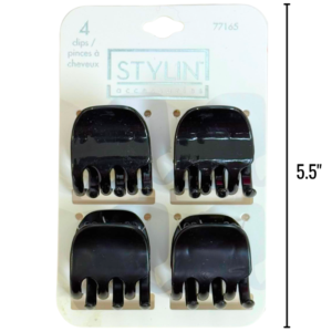Wholesale Hair Claw Clip – 4-Pack   ($0.50 Each)
