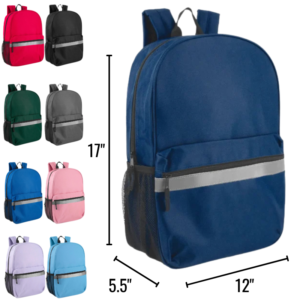 Wholesale 17" Reflective Backpack – 9 Colours