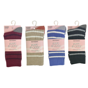 Wholesale Ladies' Soft & Cozy Socks, Assorted (Size 9-11)