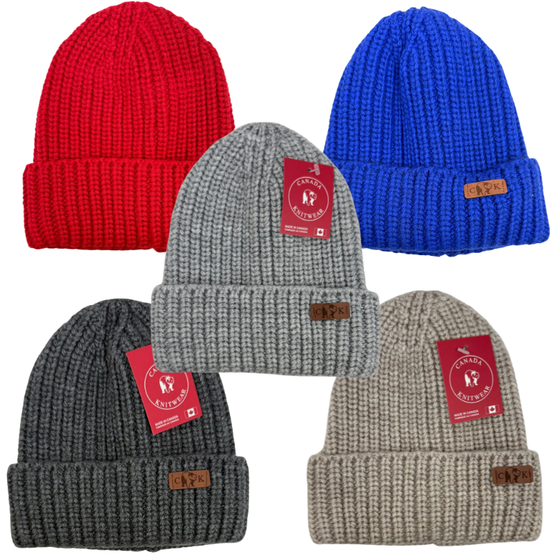 Wholesale Adult Half Cardigan Toque, Assorted Colours