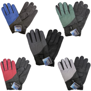 Wholesale Adult Winter Color Block Gloves, Assorted Colours