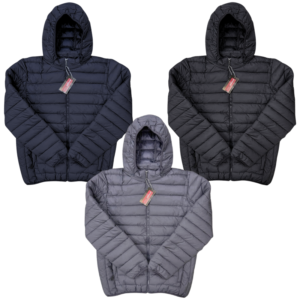 Wholesale Adult Basic Winter Coat with Hood, 3 Colours (Sizes M-3XL)