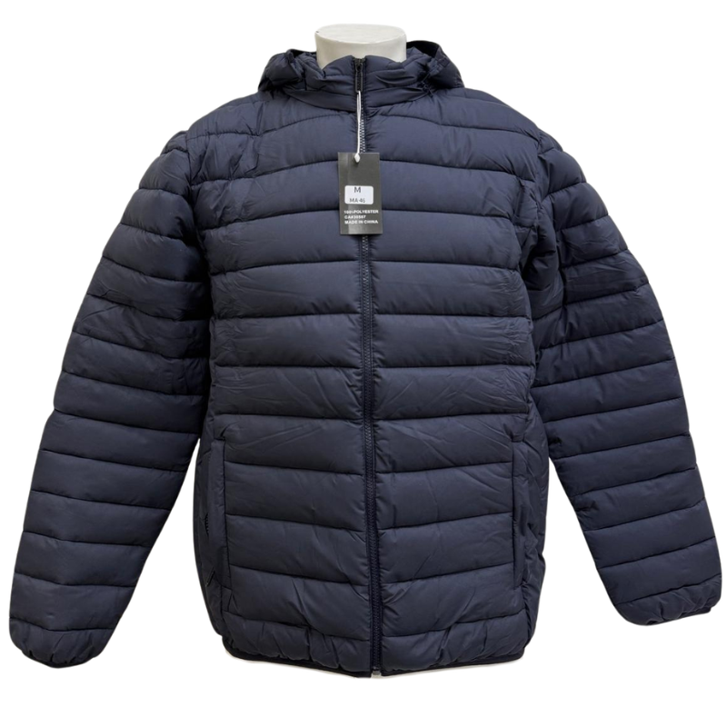Wholesale Adult Basic Winter Coat with Hood, 3 Colours (Sizes M-3XL) - Image 3