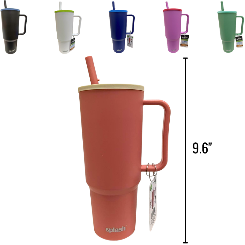 Wholesale Water Bottle/ Tumbler with Handle, Assorted Colours (40oz / 1200ml) - Image 2