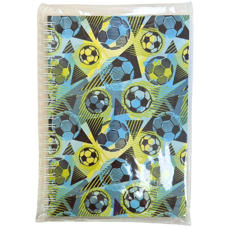 Wholesale Soccer/Football Journal-Style Notebook, Coil Bound, Assorted Styles (8x5.5in / 20.3x14cm) - Image 6