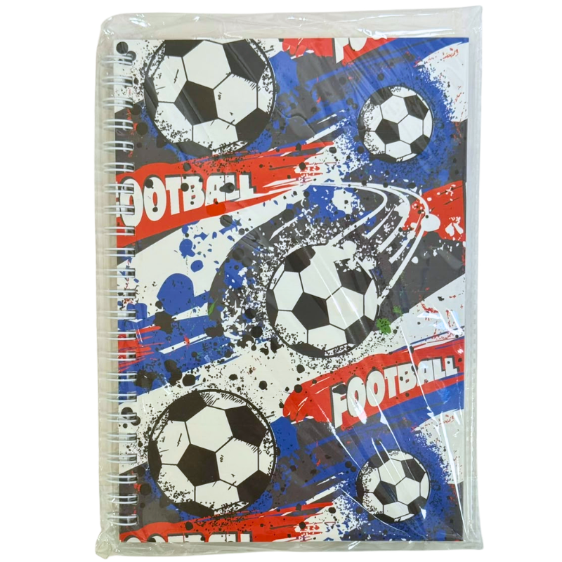 Wholesale Soccer/Football Journal-Style Notebook, Coil Bound, Assorted Styles (8x5.5in / 20.3x14cm) - Image 7