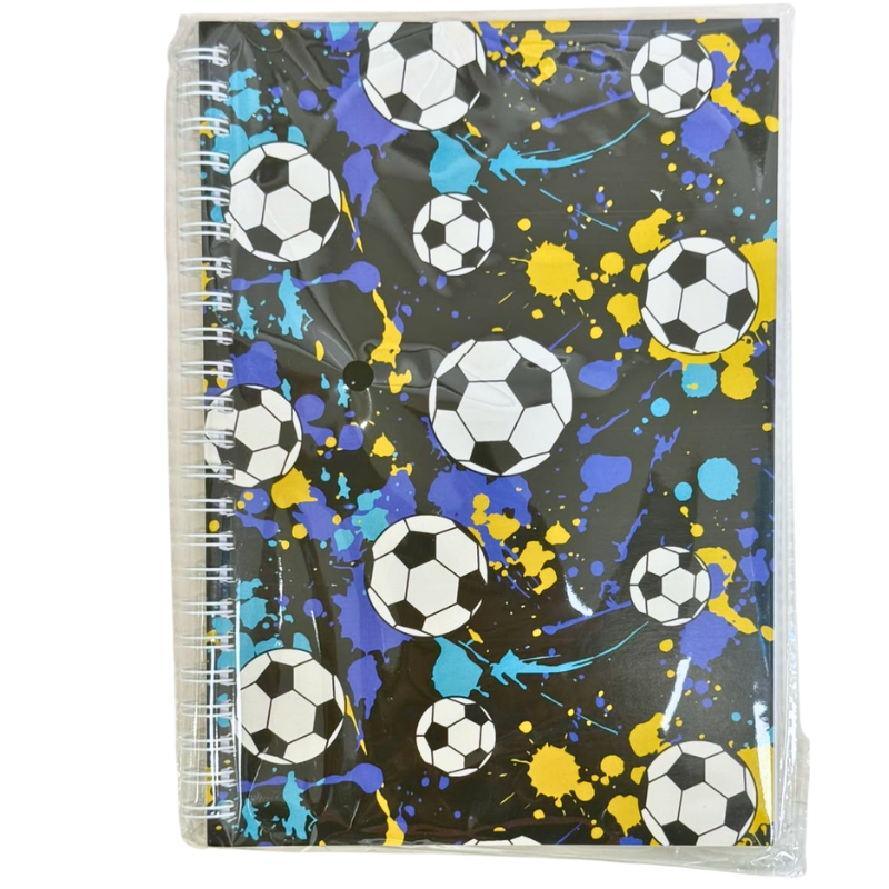 Wholesale Soccer/Football Journal-Style Notebook, Coil Bound, Assorted Styles (8x5.5in / 20.3x14cm) - Image 9