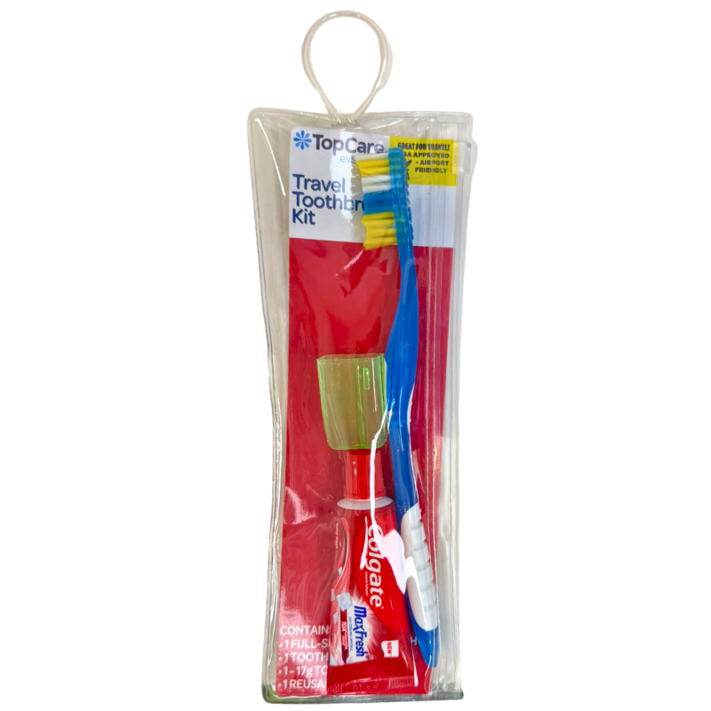 Wholesale Dental Kit with Colgate Toothpaste, Toothbrush & Cap in Reusable Pouch - Image 2