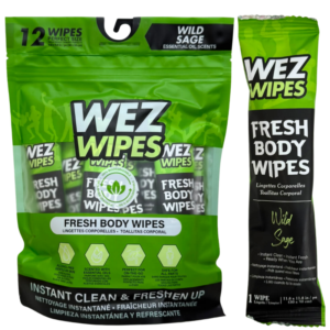 Wholesale Wild Sage Body Wipes 12 Pack  ($0.42 Each)