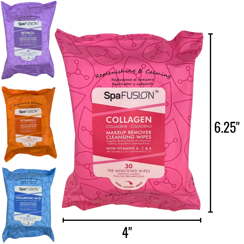 Wholesale Facial & Makeup Cleansing Wipes, Assorted