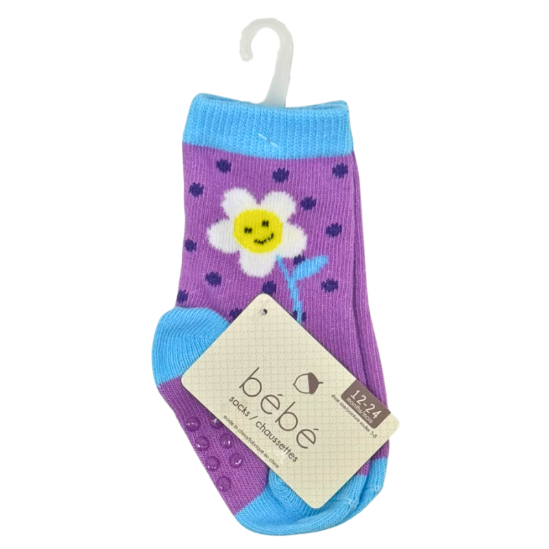 Wholesale Girls' Infant Non-Skid Socks, Assorted Colours/Patterns (12-24M) - Image 4