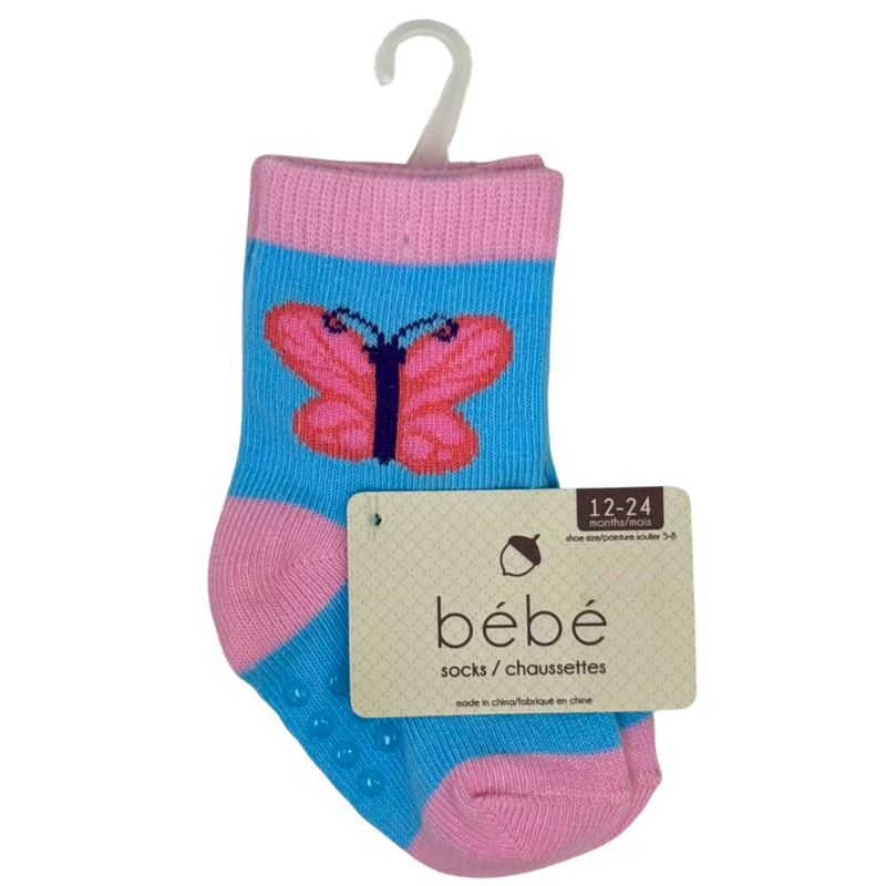 Wholesale Girls' Infant Non-Skid Socks, Assorted Colours/Patterns (12-24M) - Image 3