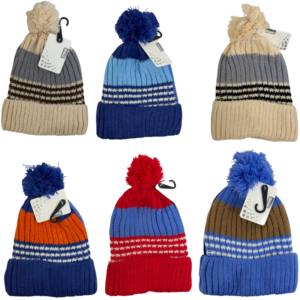 Wholesale Kids' Toque with Pom Pom, 4 Colours
