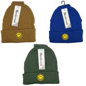 Wholesale Kids' Smiley Cuffed Toque & Magic Glove Set, 3 Colours (Ages 3-10)