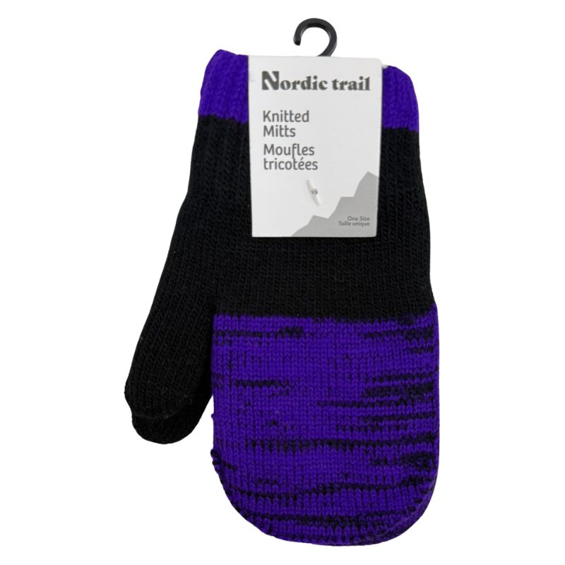 Wholesale Kids' Knit Mittens with Melange Fingers & Cuff, 6 Colours ( Ages 4-12) - Image 6