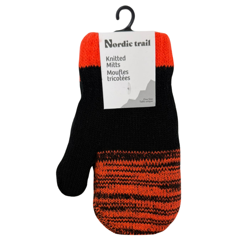 Wholesale Kids' Knit Mittens with Melange Fingers & Cuff, 6 Colours ( Ages 4-12) - Image 4
