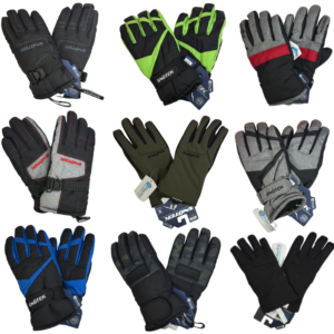 Wholesale Band Name Snotek Kids' Ski Gloves, Assorted Colours (Age 7-14 / Size S-L)
