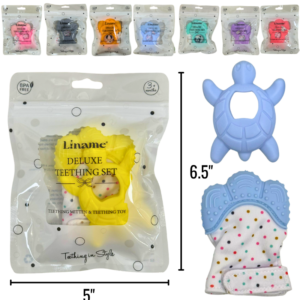 Wholesale Teether Mitt & Toy Set, Assorted Colours ($1.50 Each)