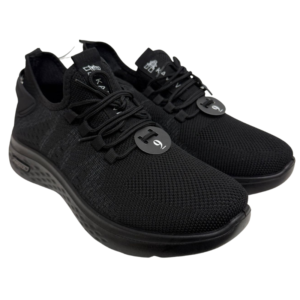 Wholesale Men's Lace-Up Running Shoe, Black (Sizes 7-12)