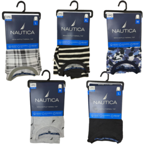 Wholesale Brand Name Nautica Thermal Top, Assorted Patterns (Sizes S-2XL)