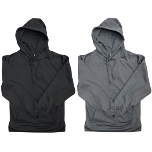 Wholesale Adult Pullover Hoody with Polar Fleece Lining, Black & Grey (Sizes M-XL)