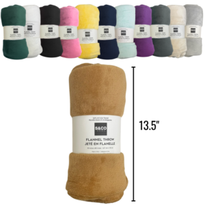 Wholesale Throw Blanket, Assorted Colours (50x60in / 127x152.4cm)