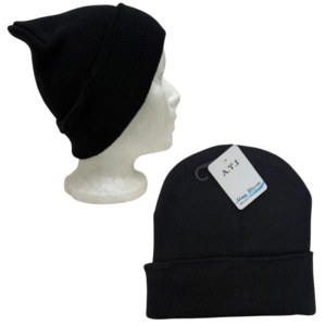 Wholesale Adult Cuffed Knit Toque - Black