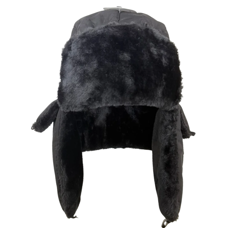 Wholesale Adult Trapper Hat, Black - Image 2