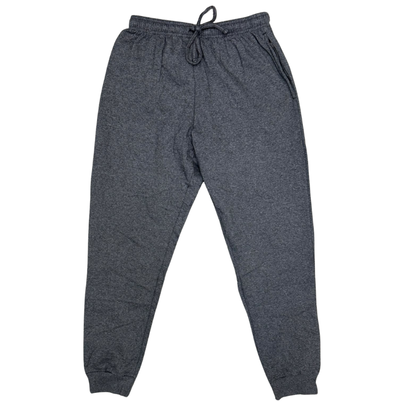 Wholesale Adult Track Pant with Zippered Pockets, Charcoal (X-Large) - Image 2