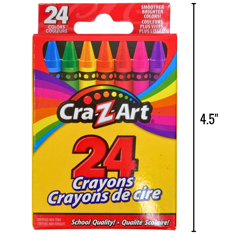 Wholesale Brand Name Crazy Art Crayons (24 Pack)