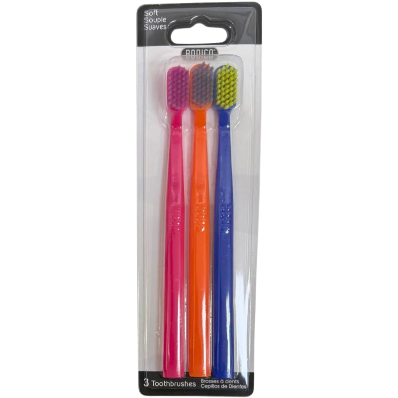 Wholesale Toothbrush, 3 Pack Assorted Bright Colours ($0.66 Each) - Image 4