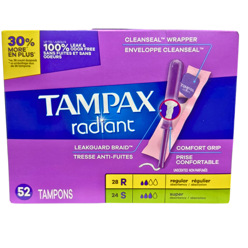 Wholesale Brand Name Tampax Tampons, Regular & Super 52 Pack ($0.44 Each) - Image 2