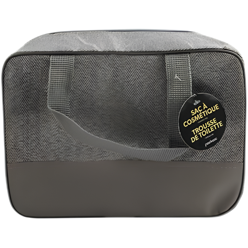 Wholesale Travel Cosmetic Bag Mesh Bottom, 3 Colours - Image 3