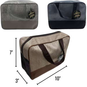 Wholesale Travel Cosmetic Bag Mesh Bottom, 3 Colours