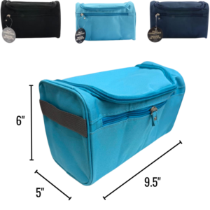 Wholesale Travel Toiletry Bag, Assorted Colours - 6" x 5" x 9.5"