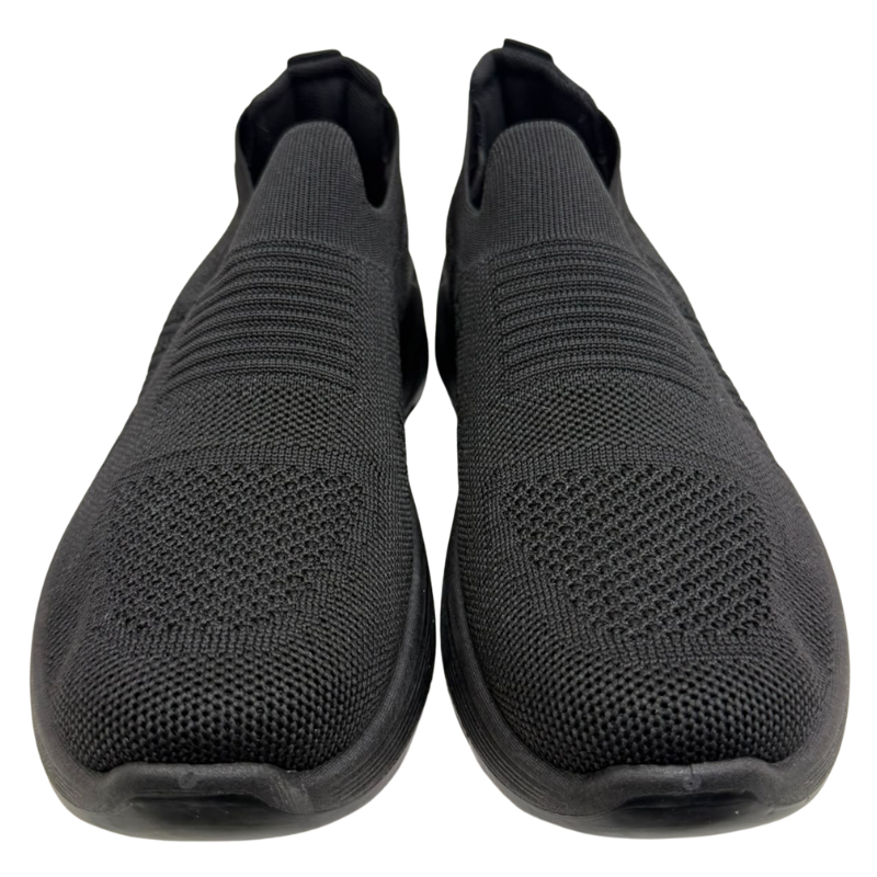 Wholesale Men's Knit Running Shoe, Black (Sizes 41-45) - Image 4