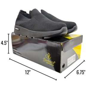 Wholesale Men's Knit Running Shoe, Black (Sizes 41-45)