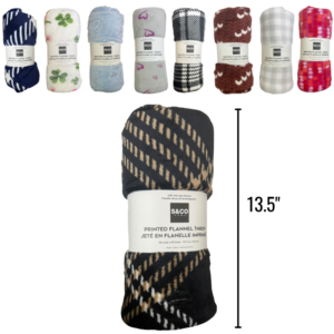 Wholesale Throw Blanket, Assorted Prints (50x60in / 127x152.4cm)