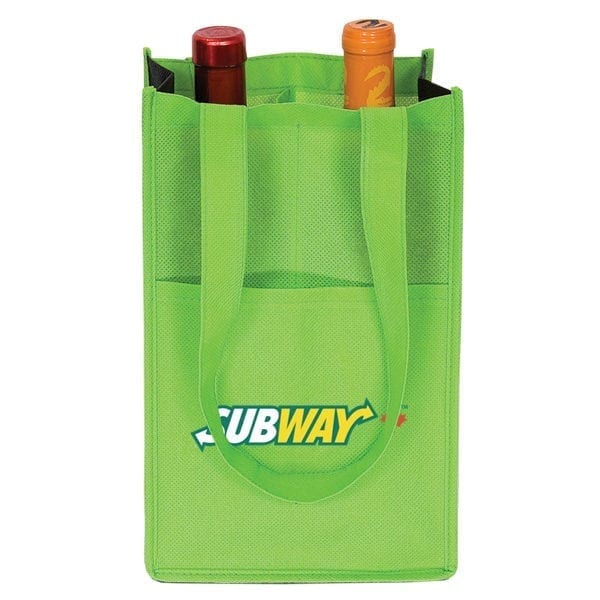 Non Woven Two Bottle Wine Bag - Image 3