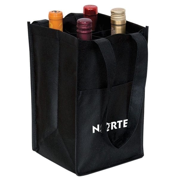 Non Woven Four Bottle Wine Bag - Image 2