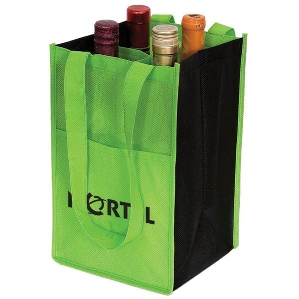 Non Woven Four Bottle Wine Bag - Image 4