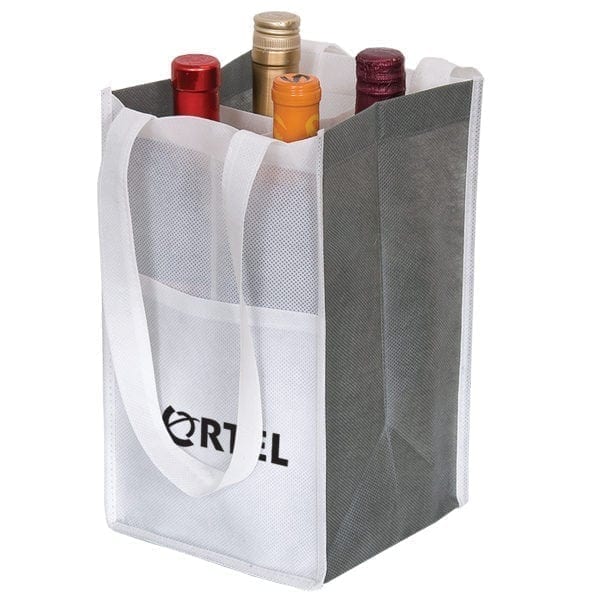 Non Woven Four Bottle Wine Bag - Image 5